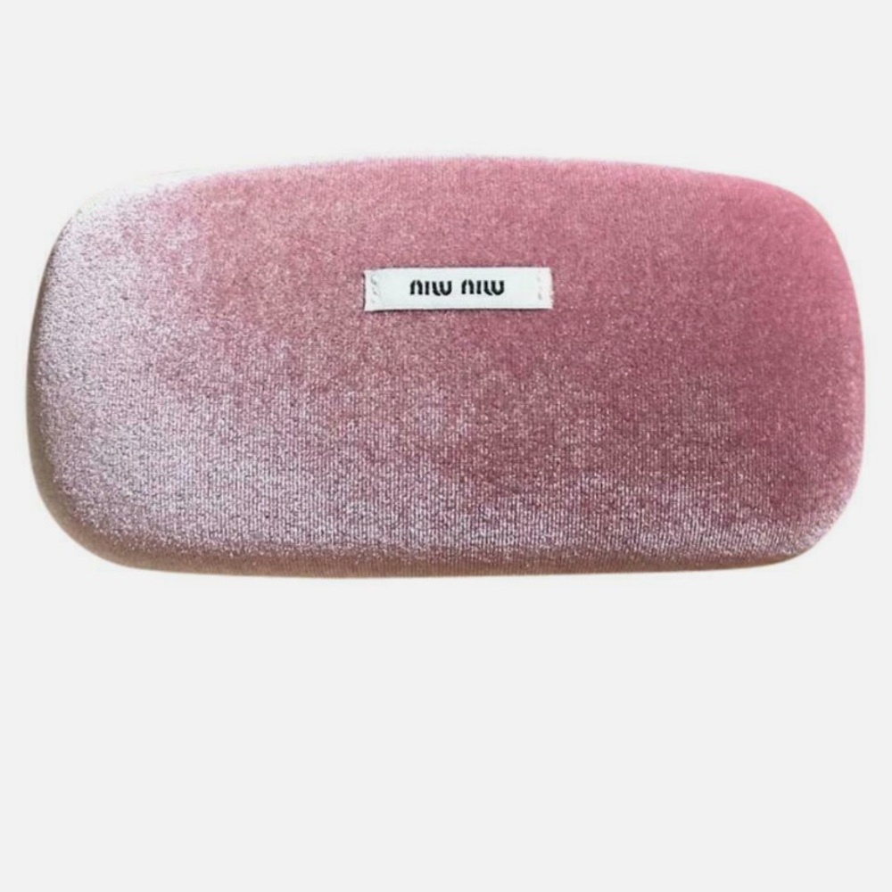 Miu Miu Pink Velvet Hard Sunglasses Case